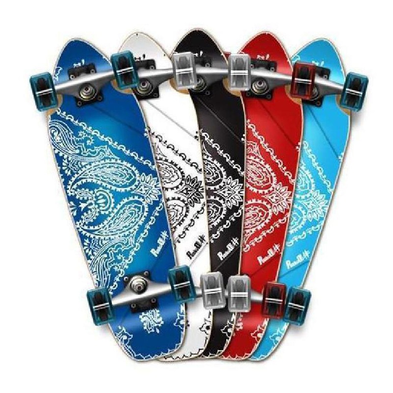 Punked Bandana Mini Cruiser Board 27 inch White