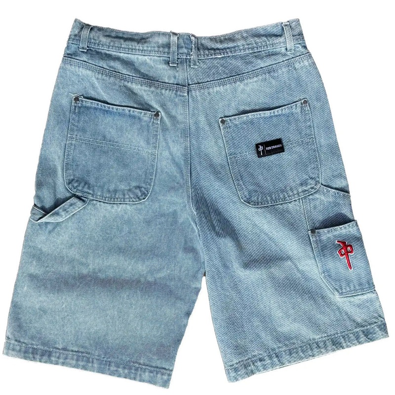 Red Dragon Mechanizer Denim Shorts Light Wash 28