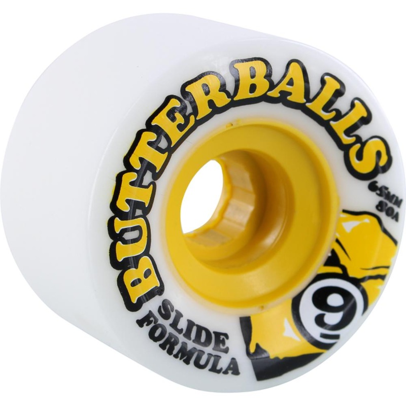 Sector 9 Slide Butterballs 65mm 80A White Skateboard Wheels