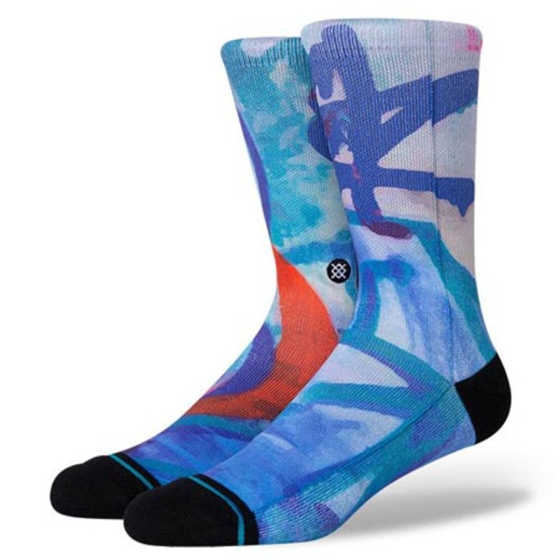Stance Stash Wall Crew Socks Blue Large
