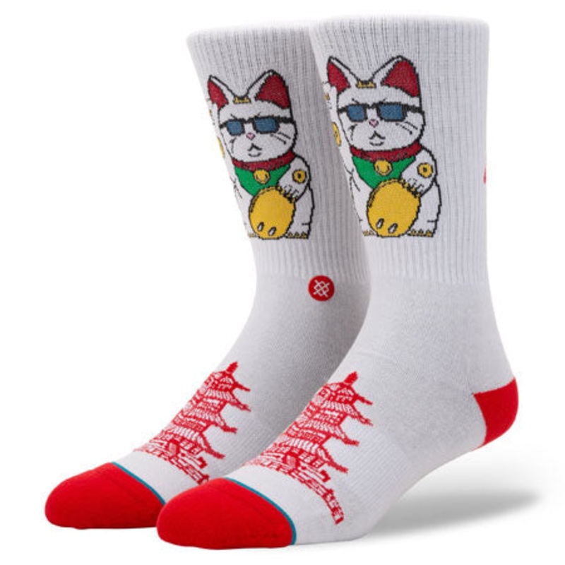Stance Thank You Enjoy Socks White Large