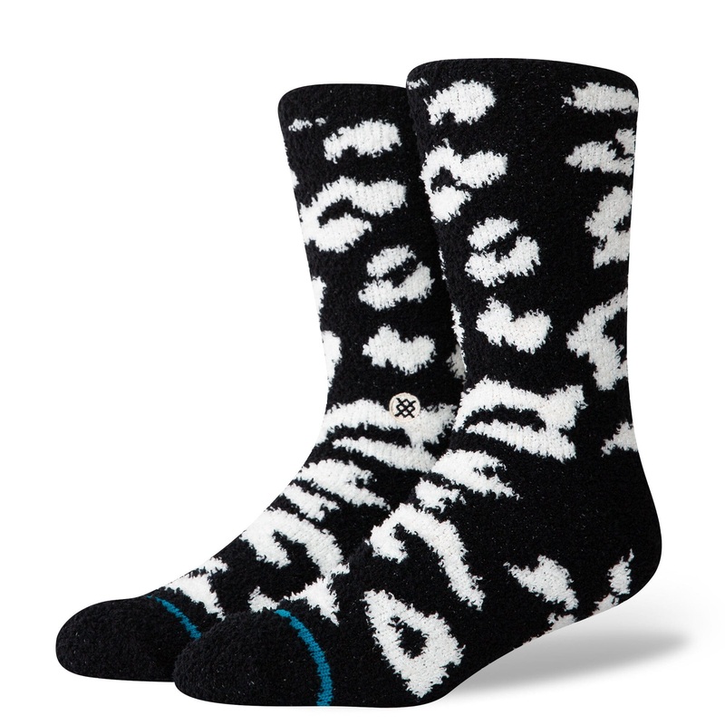 Stance Womens Purrfect Crew Sock Black S :: Men 3-5.5 / Women 5-7.5