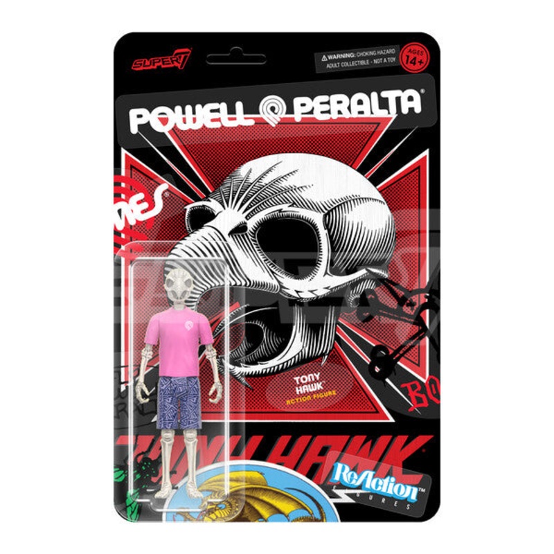 Super7 x Powell Peralta Tony Hawk (Mt. Trashmore ’85) ReAction Figure