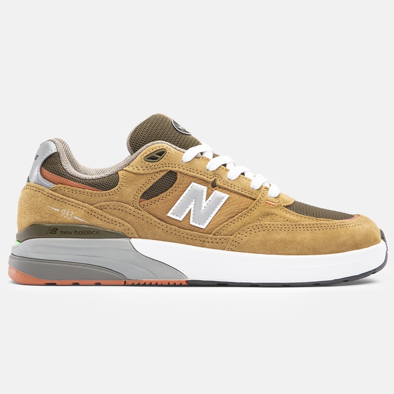 933 MNO Andrew Reynolds Brown Grey New Balance Numeric Skateboarding Shoes Suede 7