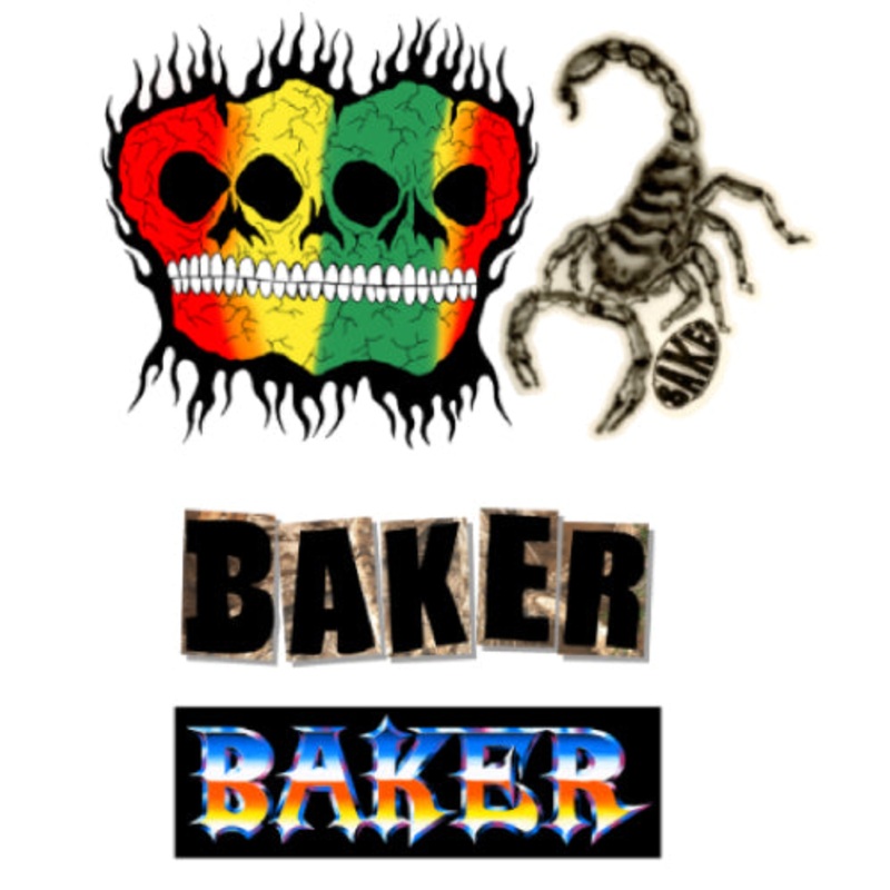 Baker Skulls N Stuff Stickers Skulls N Stuff – Set of 4