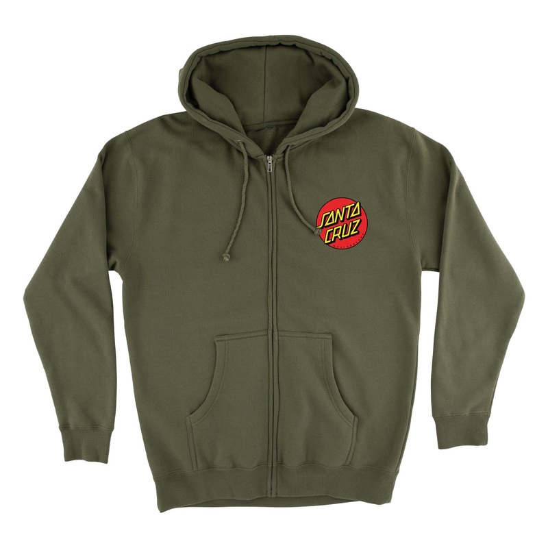 Classic Dot Womens Santa Cruz Zip Hoodie Black XS