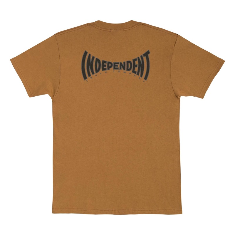 Independent Spanning Chest Heavyweight Tee Brown Sugar S