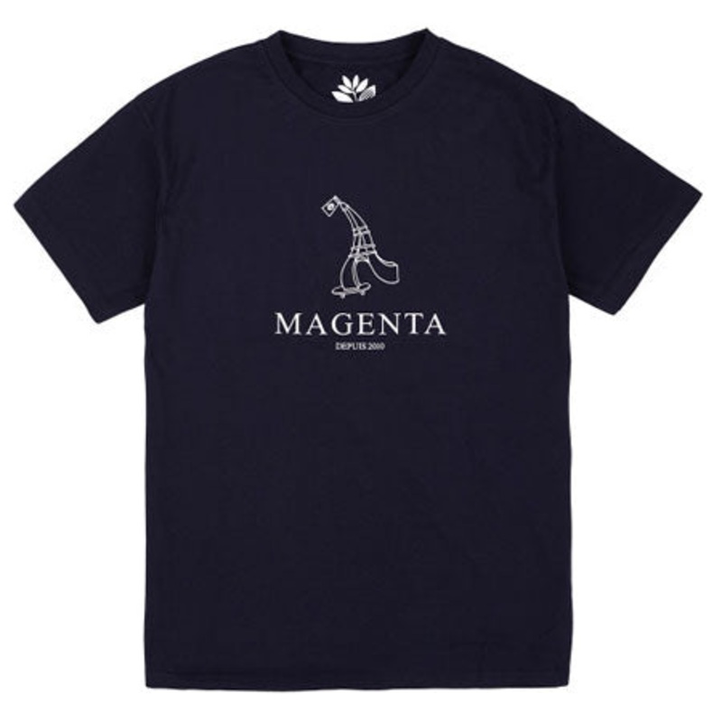 Magenta Depuis 2010 T Shirt Navy Large