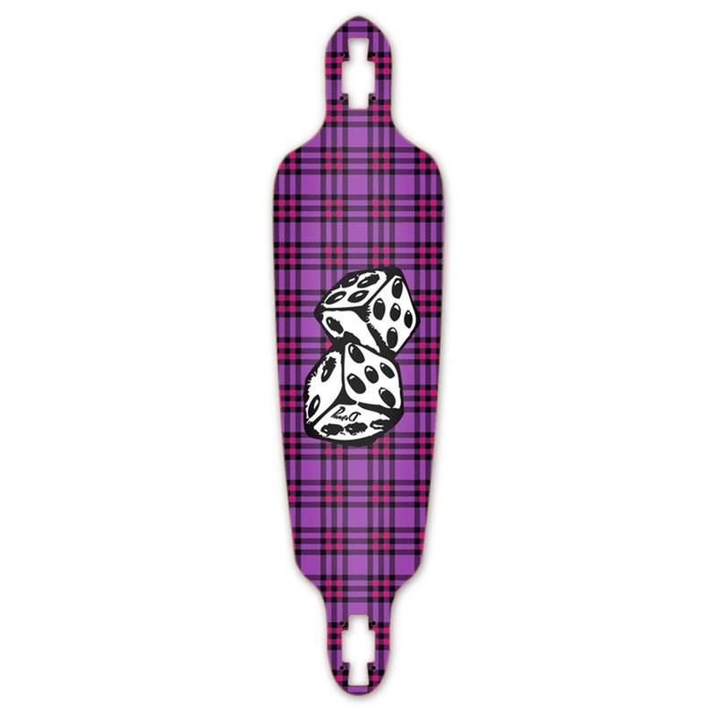 Punked Drop Through Dice Longboard Deck Deck