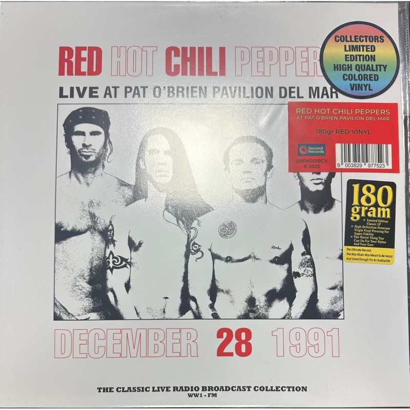Red Hot Chili Peppers  Live At Pat O’Brien Pavilion, Del Mar, CA December 28th 1991 [180G Red Color] Vinyl LP Record