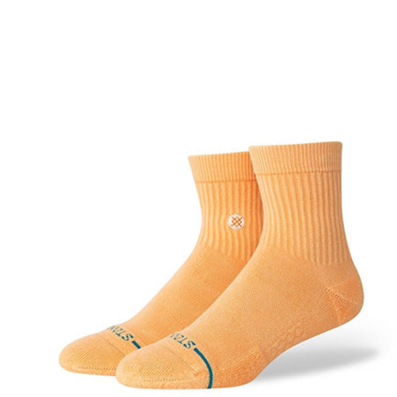 Stance Icon Washed Quarter Socks Peach Large