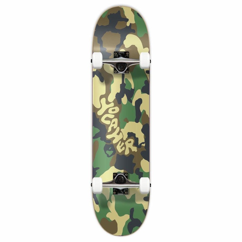Yocaher Camo Green G 7.75″ Skateboard – Camo Series Complete