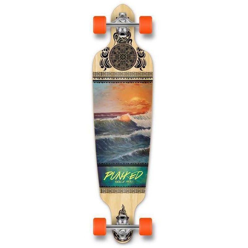 Drop Through Wave Scene 40″ Longboard Complete