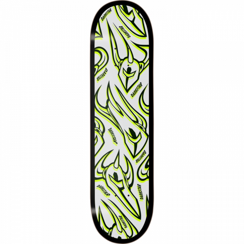 DST OVERPRINT DECK-8.25 WHT/LIME rhm
