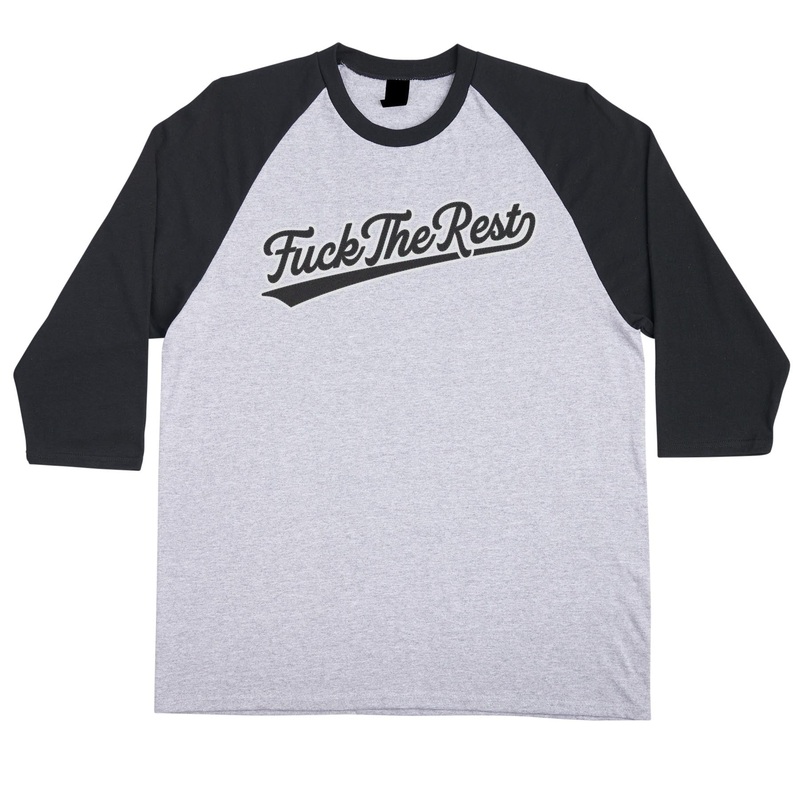 FTR Team Mens Independent 3/4 Sleeve T-Shirt Sport Grey/Black S