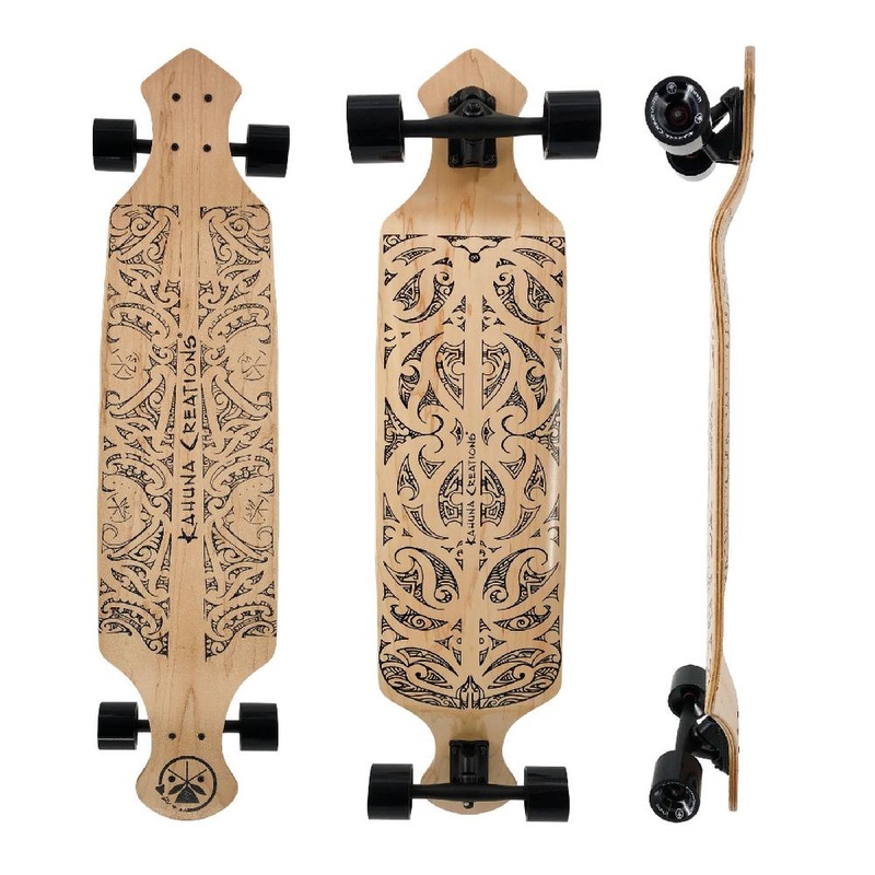 Kahuna Creations 42″ Natural Black Wave Drop Down Longboard w/ Bear Trucks Complete