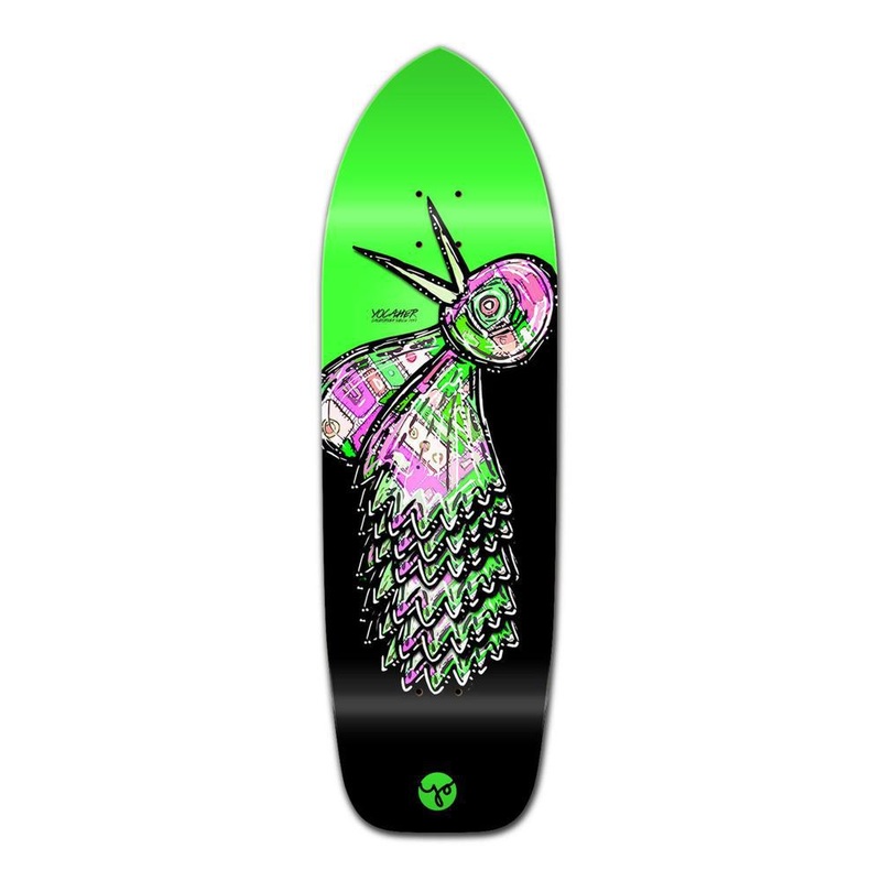 Punked Old School Longboard Deck – The Bird Series Green Deck