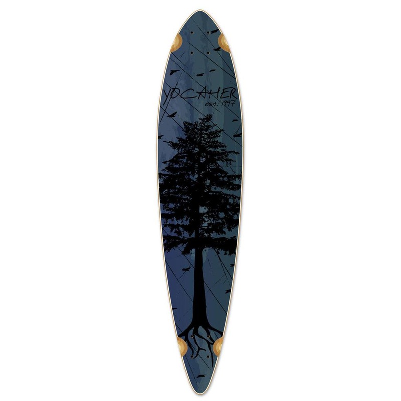 Punked Pintail Longboard Deck – In the Pines : Blue Deck
