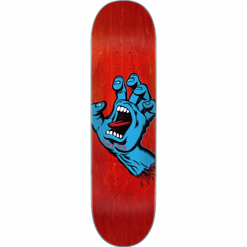 Santa Cruz Screaming Hand Matte Red 8.0″ Skateboard Deck Deck