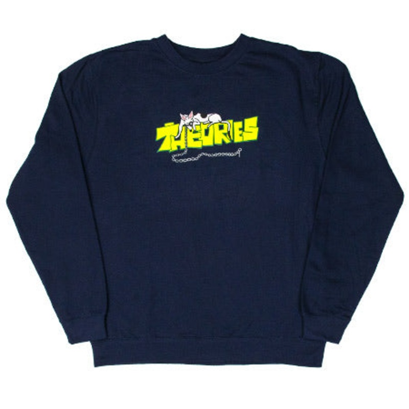 Theories Piano Trap Crew-Neck Sweater Navy Large