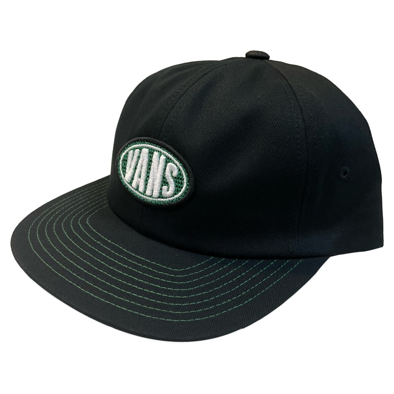 Vans Spray On Jockey Strap-Back Hat Black/ Green One Size Fits All