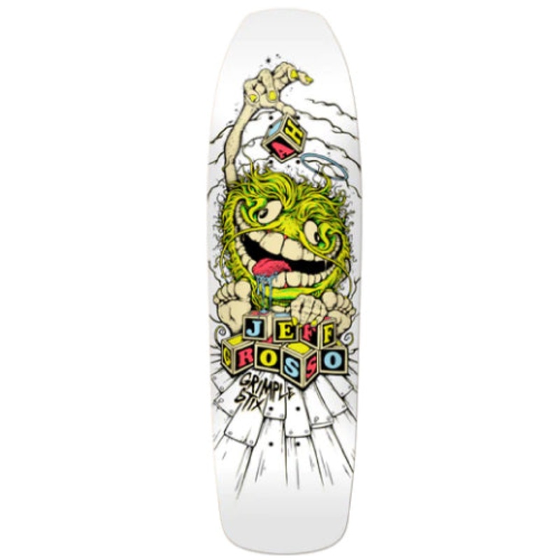 Antihero Jeff Grosso Grimple Stix Guest Skateboard Deck White 9.25″ 9.25″