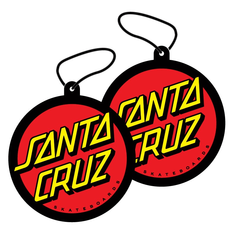 Classic Dot Air Freshener Santa Cruz Black 3.5 in x 3.87 in