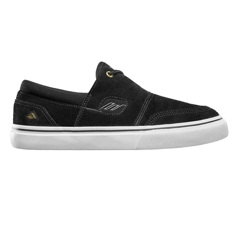 Emerica Servold Skate Shoes – Black/White/Gold 9 Black/White/Gold