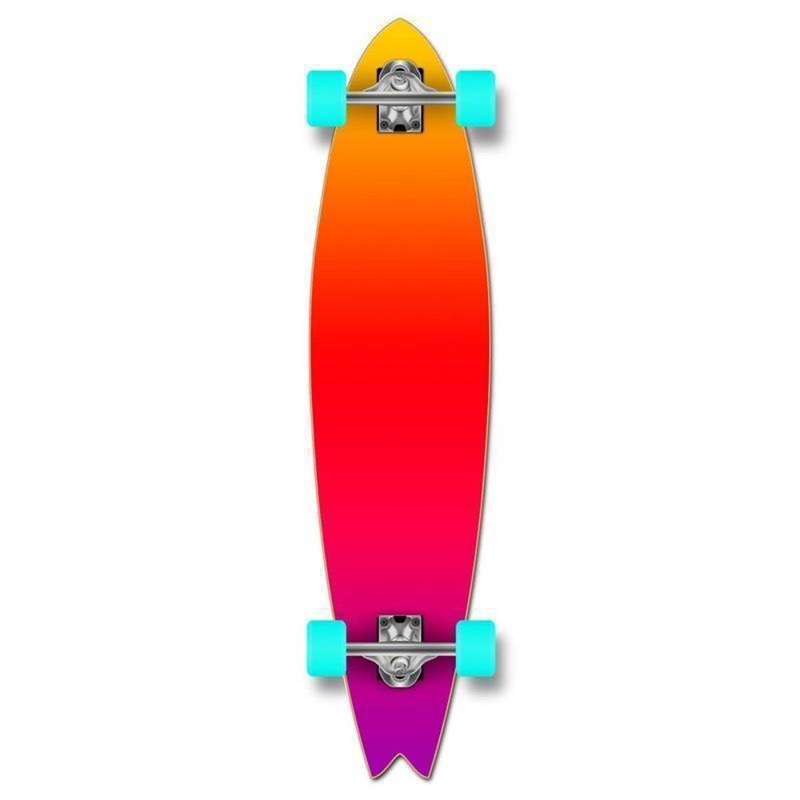Fishtail Longboard 40 inch Gradient Pink from Punked – Complete Complete