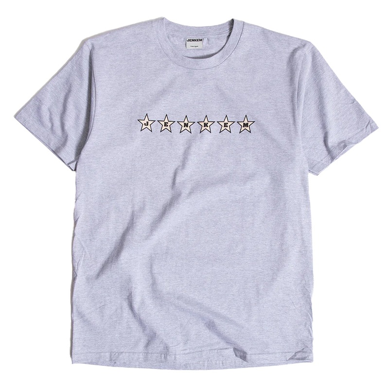 Jenkem 6 Star T Shirt Heather Grey Medium