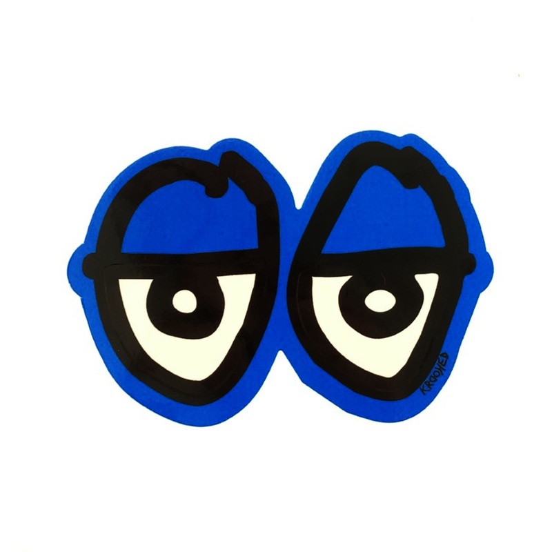 Krooked Eyes Diecut Sticker – M – Blue