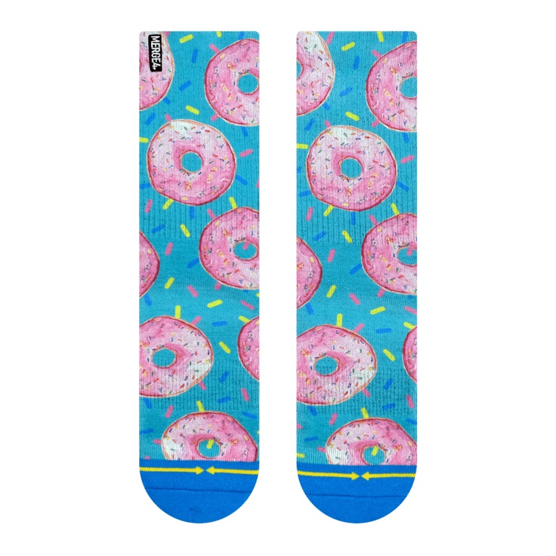 MERGE4 DONUT PASTRY CREW SOCKS WITH ART BY HANNA MINCK