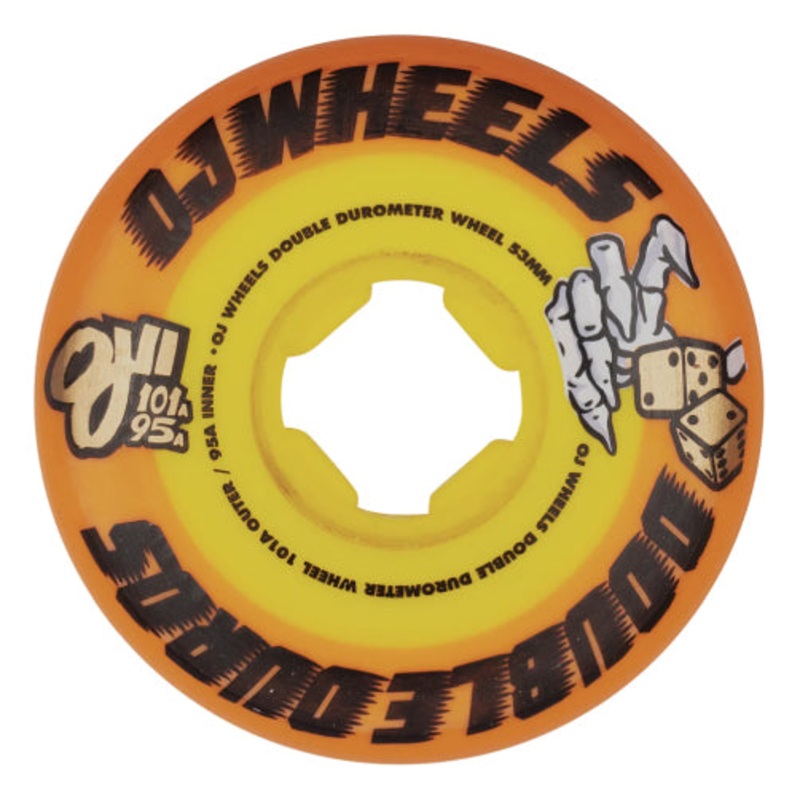 OJ Double Duro Wheels Orange/Yellow 53MM 101A/95A 53mm
