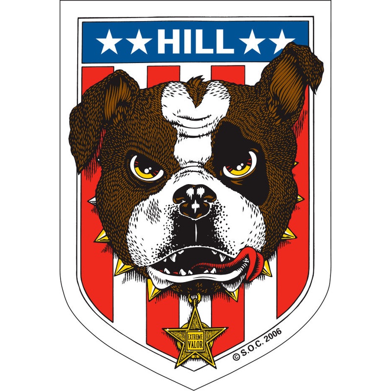 Powell Peralta Frankie Hill Bulldog 3″ x 4.8″ Skateboard Sticker