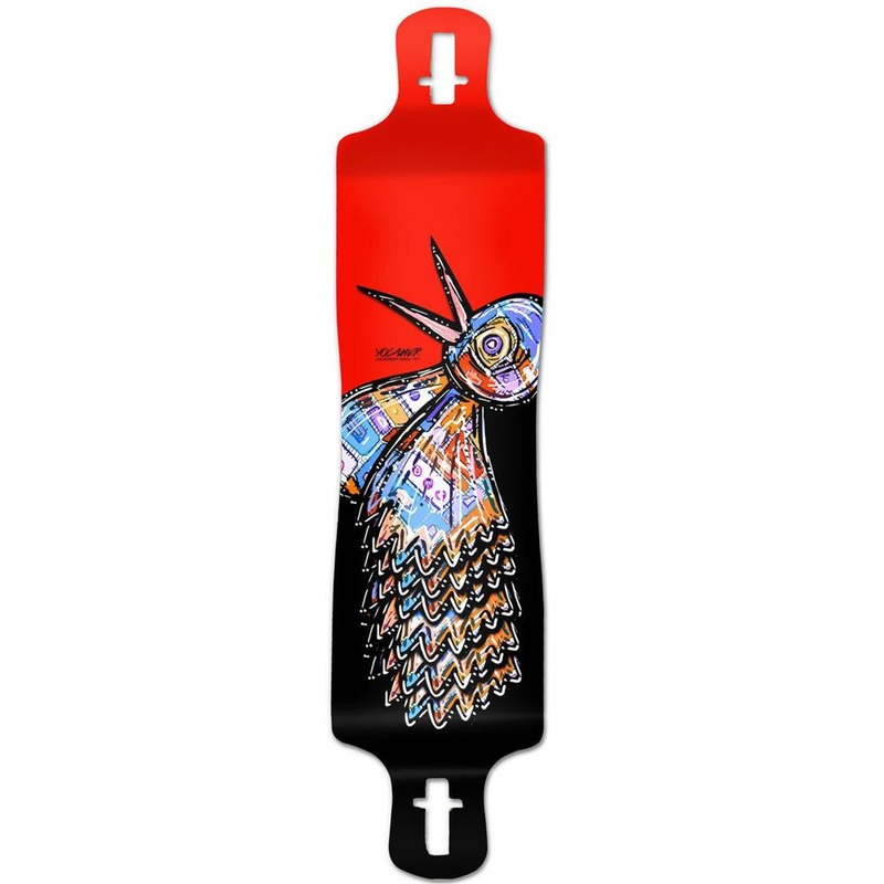Punked Lowrider Longboard Deck – The Bird Red Deck
