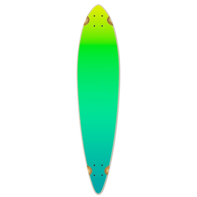 Punked Pintail Longboard Deck – Gradient Green Deck