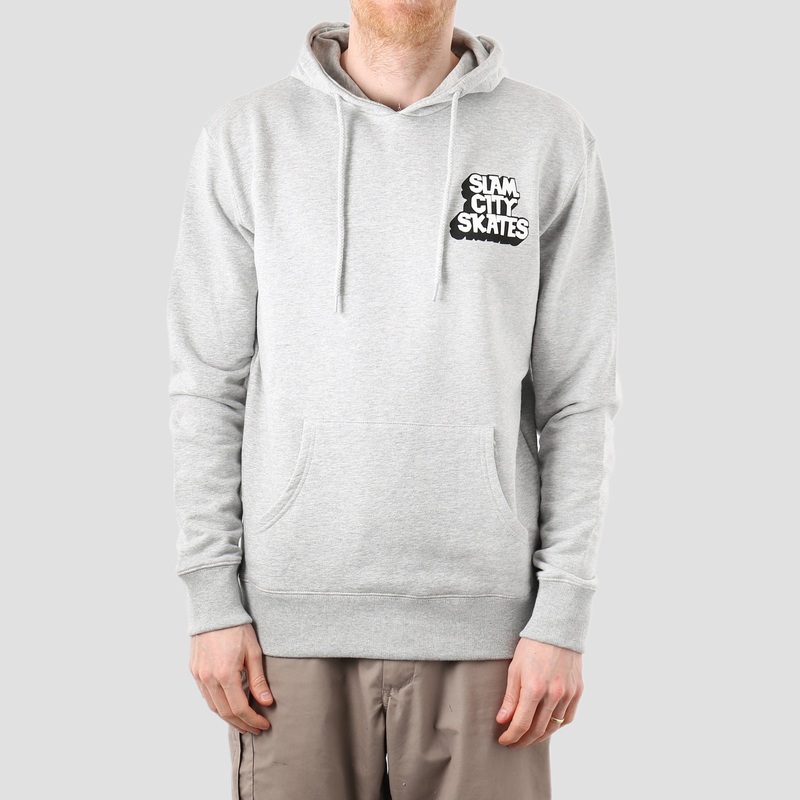 Slam City Skates Classic Chest Logo Hood Heather Grey Small