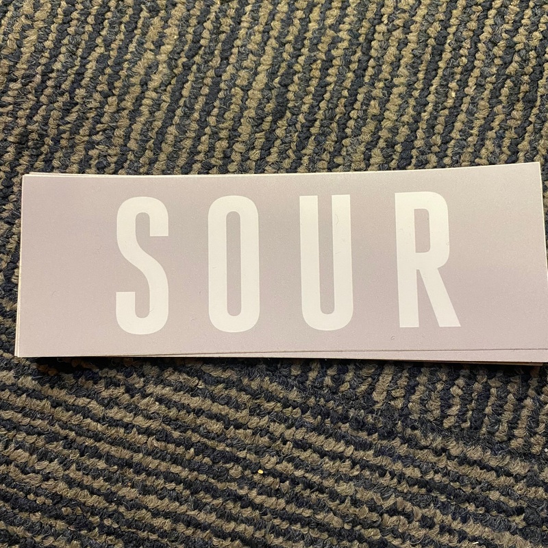 Sour Solution “Sour Logo” Grey Sticker