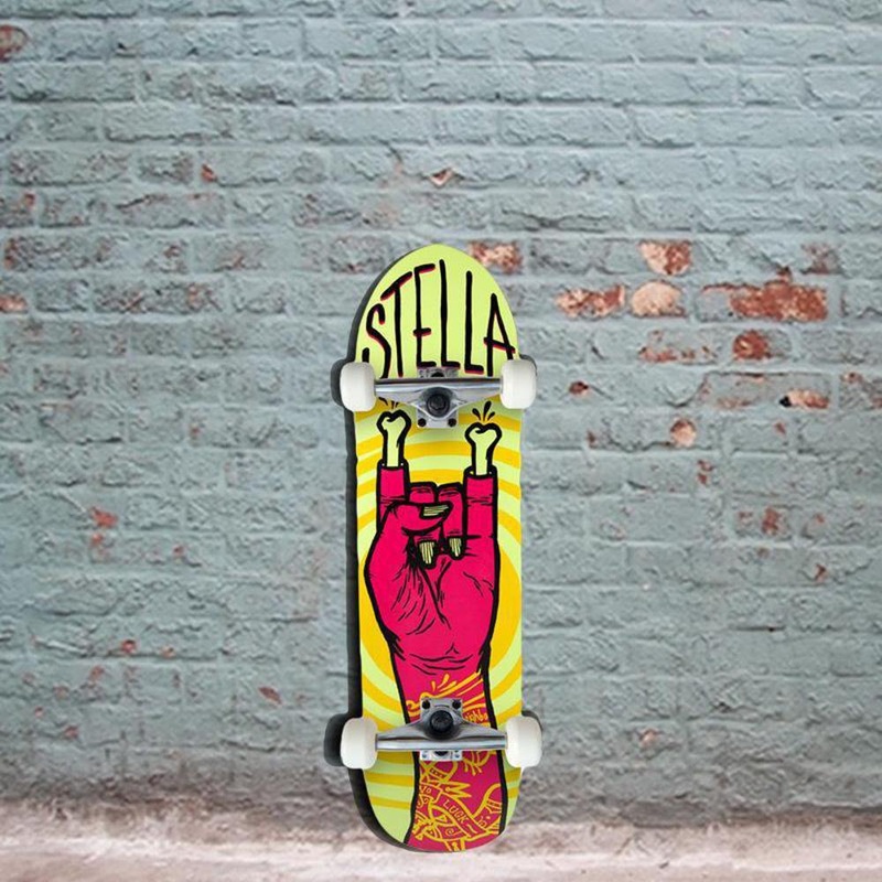 Stella Bottle Opener Hell Horns 32″ Longboard Skateboard