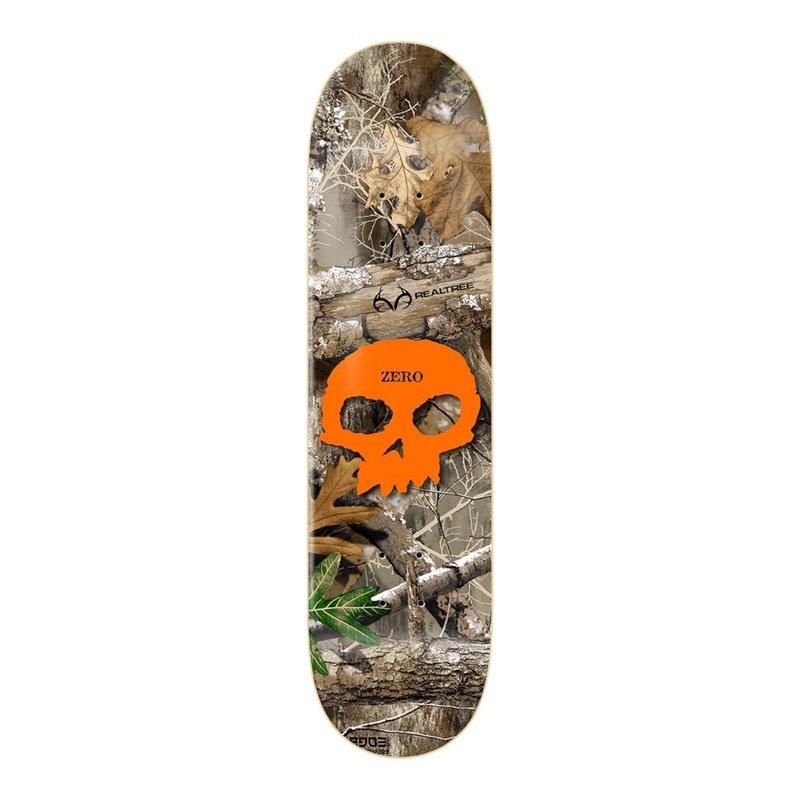 ZERO REAL TREE SINGLE SKULL ORANGE DECK 8.25 8.25