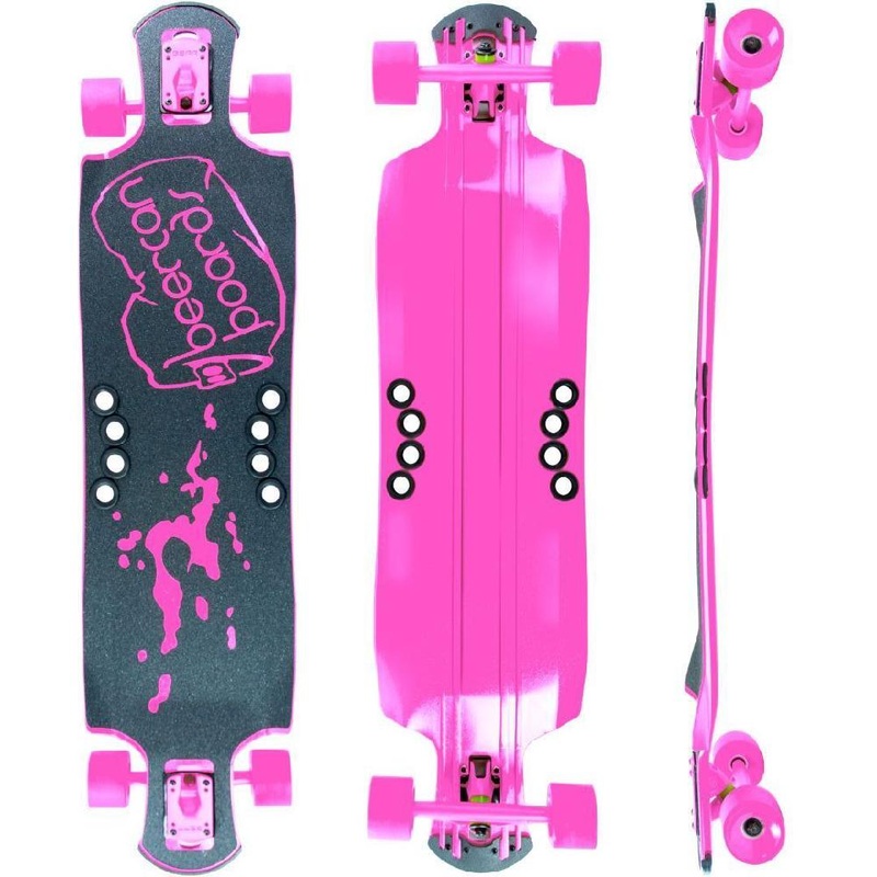 Beercan Pink 42″ Oat Soda Drop Through Longboard Complete