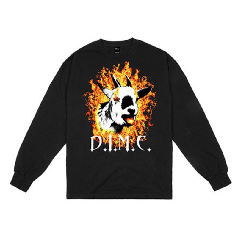 Dime Fire Goat Long Sleeve Shirt Black Medium