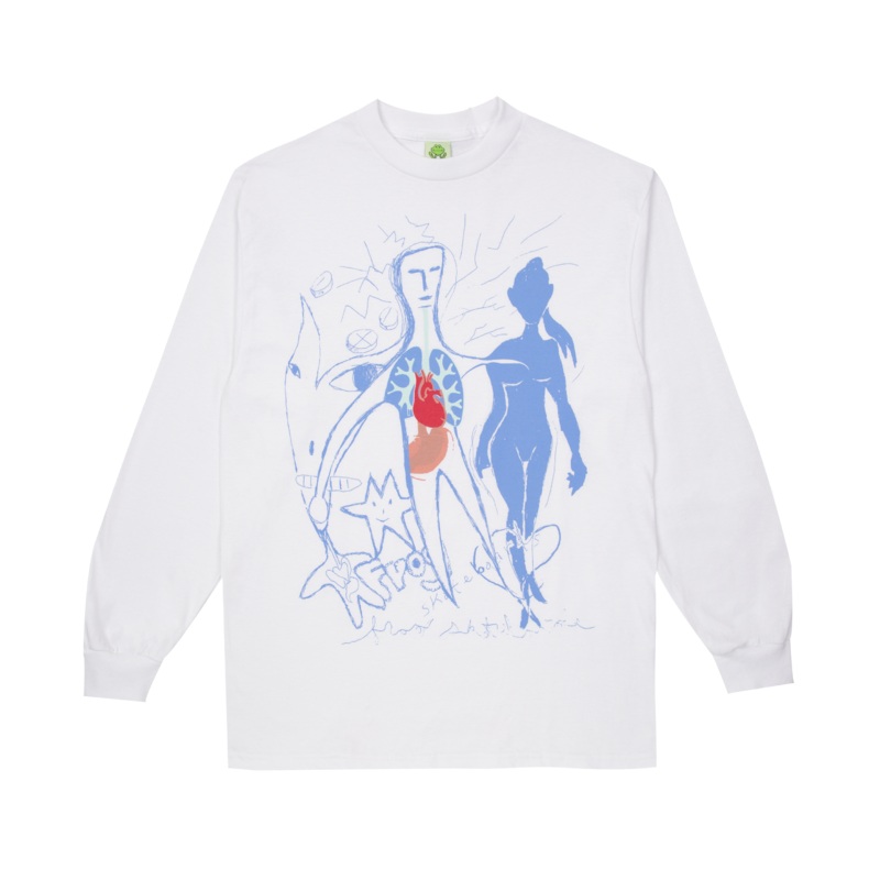Frog Phenomena L/S T Shirt White S