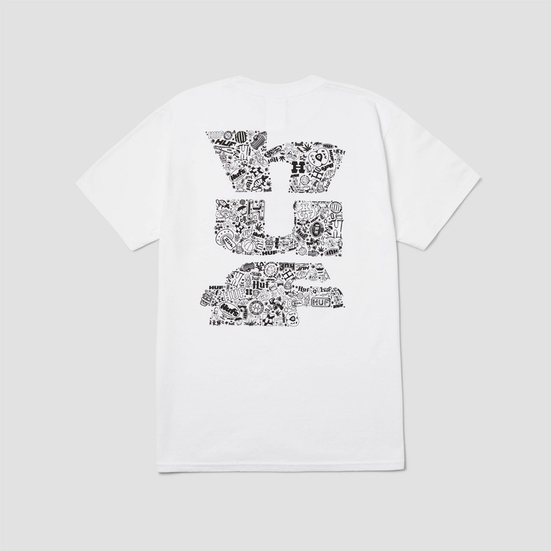 Huf Metablast T-Shirt White Small