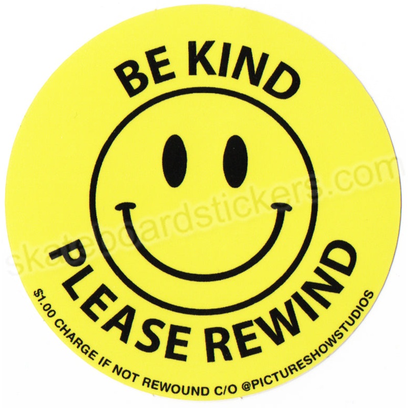 Picture Show – Be Kind Please Rewind VHS Video Skateboard Sticker