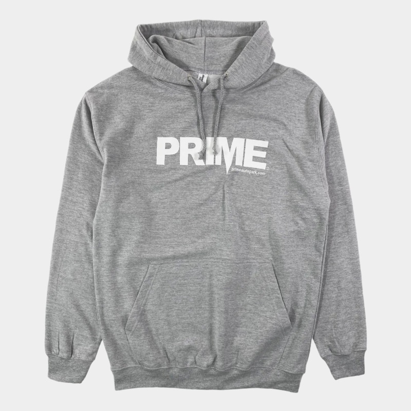 Prime Delux OG Logo Hooded Sweat – Sport Grey / White S