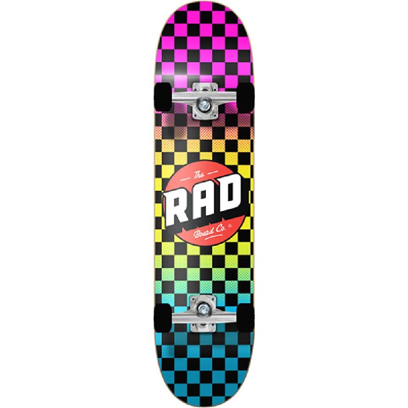 Rad Checker 2 Neon Fade 7.75″ Skateboard Complete