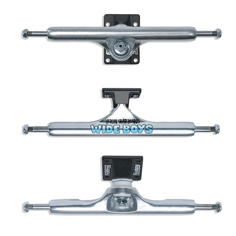SLAPPY STI HOLLOW WIDE BOY 11.0 POLISHED BLACK TRUCKS