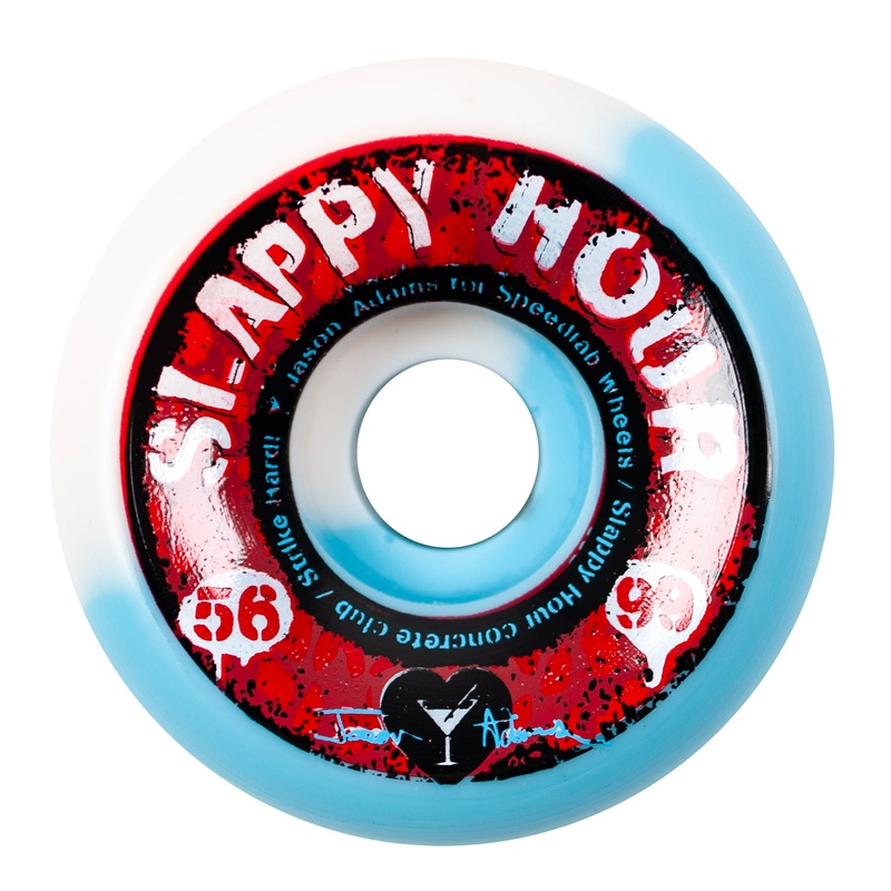 Speedlab – 56mm 99a Slappy Hour Jason Adams Pro Wheels – White/ Blue