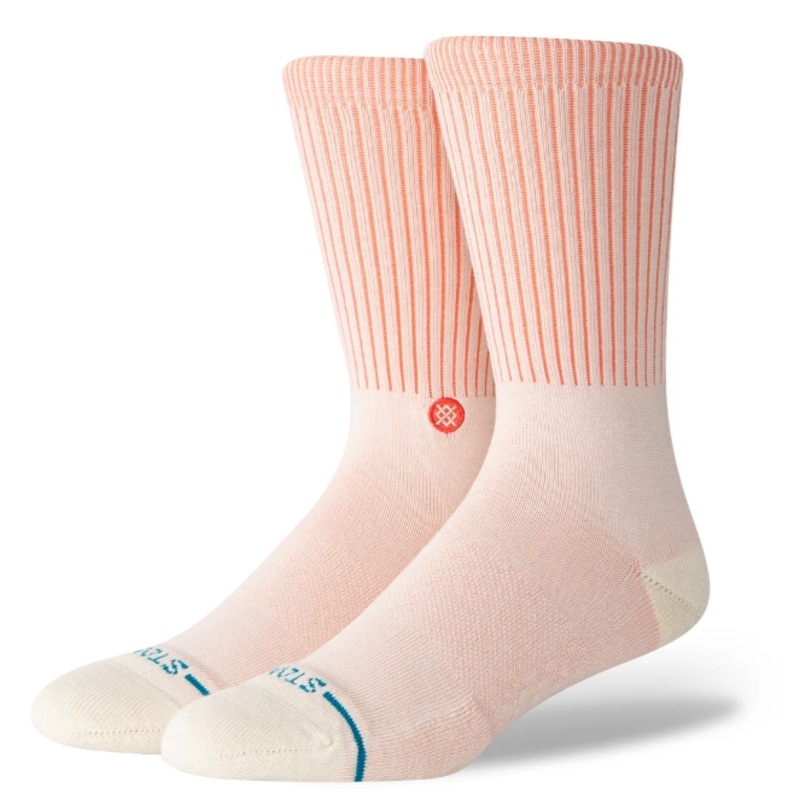 Stance Icon Pop Crew Socks Coral Medium Coral